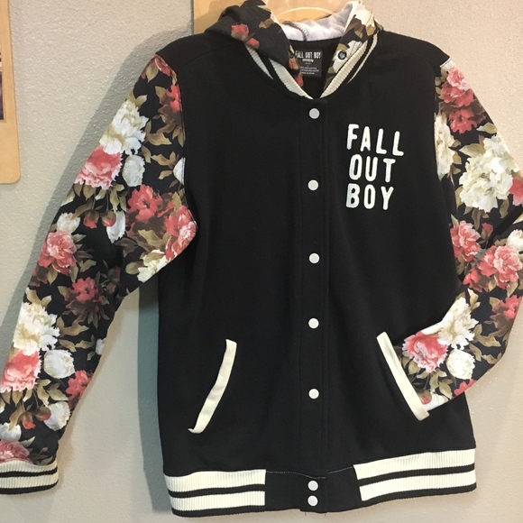 FALLOUT BOY Hooded Letterman Jacket - Large - Picture 2 of 8